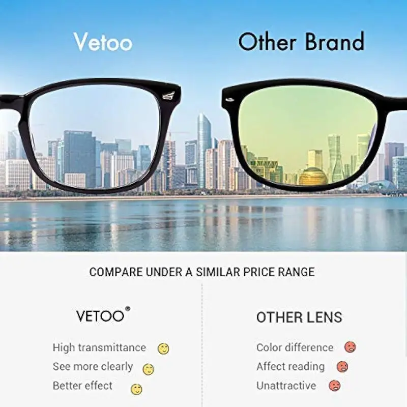 Vetoo Blue Light Filter Computer Glasses for Blocking UV Anti Headache Eye Eyestrain Vintage Eyeglasses, Unisex for Women and Men 4