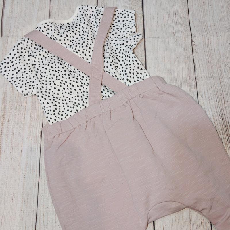 Ex Next Baby Girls Bunny Dungaree And Top Set clothing babygirl outfits 3
