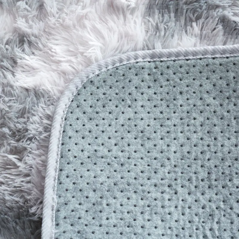 Fluffy Rugs Large Anti-Slip Grey Shaggy Rug Bedroom Living Room Floor Soft Carpet Mat 4