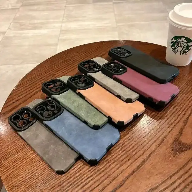 Premium Suede Leather Phone Case for Apple iPhone 16 15 14 13 12 11 - Slim and Stylish Protection - Cover, Accessories 2