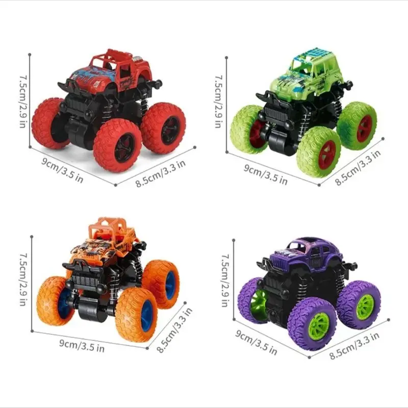 RC Stunt Car Toy for Kids - Monster Truck Toy, 1/2/4 Counts Off-road Toy Car, Rotating Stunt Vehicle 1
