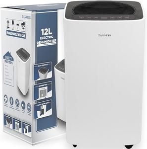 Tanness 12L Dehumidifier, Dehumidifiers For Home with Digital Humidity Display, Sleep Mode, Continuous Drainage, Laundry Drying