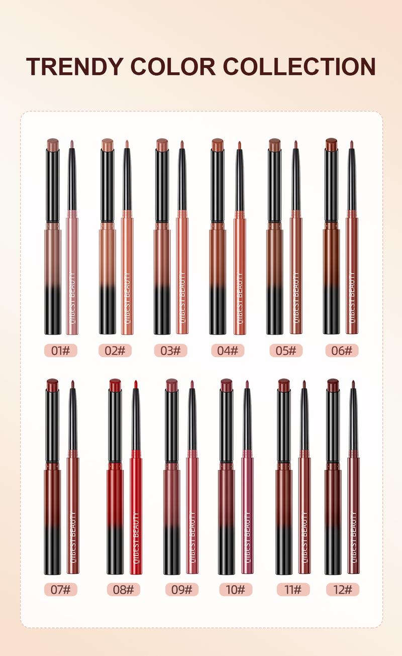 Product Introduction of QIBEST Lipstick Pencil Waterproof Sexy Red Nude Purple Matte Tint Lipstick Lasting Lip liner Pen Longlasting Makeup Cosmetics Eyeliner Lipliner 40