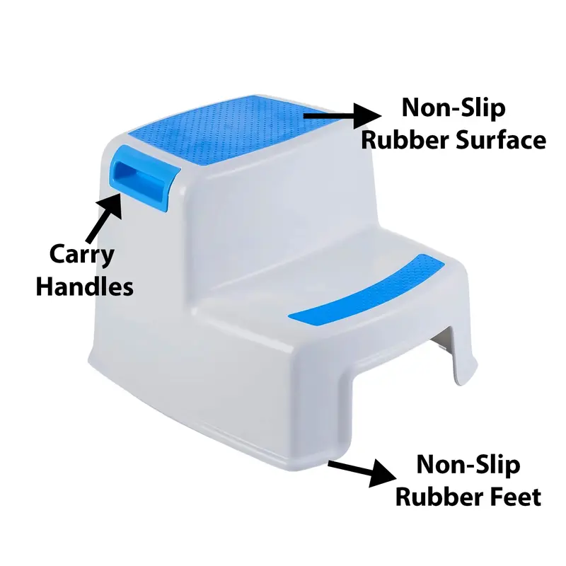 Step Up Stool Kids Childrens Non Slip Dual Height Toddlers Toilet Potty Training Double Step 2