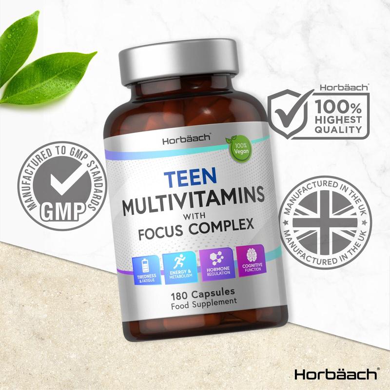 Multivitamins with Focus Complex for Teens | 180 Capsules 4