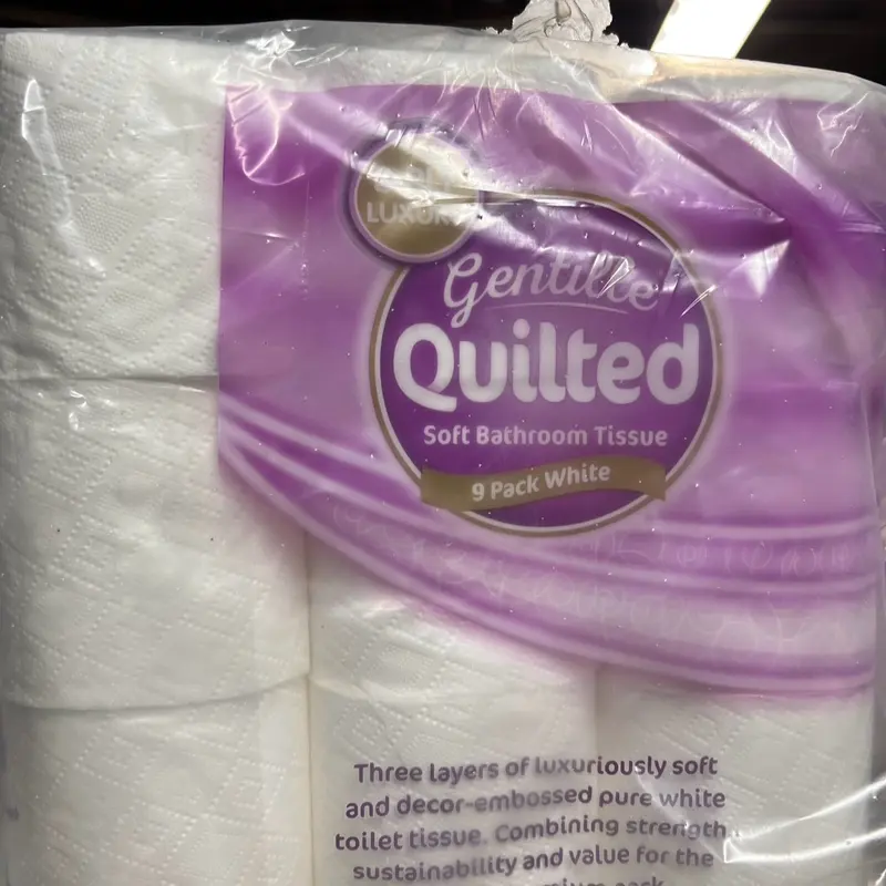 Gentille Quilted Bathroom Tissue | Luxury 3-Ply Toilet Paper  Soft, Strong, Embossed & Sustainable 54 Rolls Bundle Pack Western Wipes Sheets 7