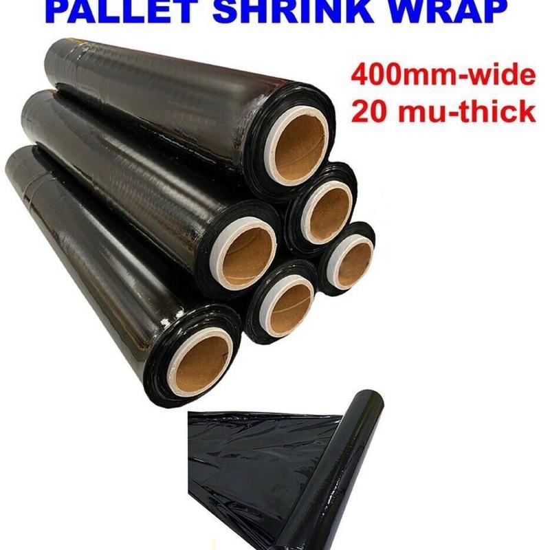 400mm X 250m X 20mu | Black Standard core Pallet wrap | Shrink Wrap | Plastic film | Cling Film 1