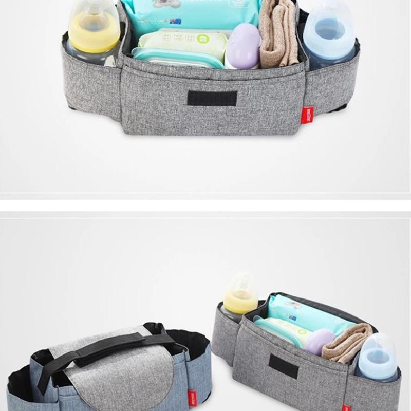 Baby Stroller Storage With Bottle Pockets, Multi-Functional Diaper Organiser Pouch, Baby Carriage, Travel Essentials, Baby Stuff, Baby Essentials, Mother Baby Nappy Organiser, Maternity nappy baby bags caddy baby folding  changing organizer bag hospital 7