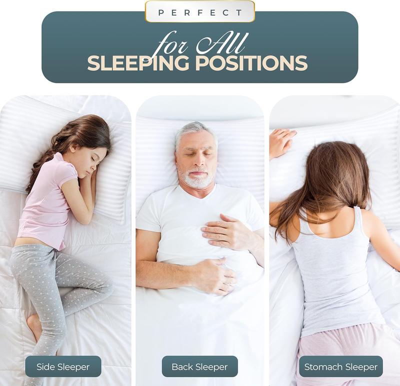Product Introduction of Hotel Quality Stripe Pillowcases - Multi-Pack Set | Luxury Soft Fabric | Same Day Dispatch | Perfect for UK Homes | Premium Bedroom Essentials pillows Case 2  pack 3