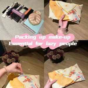 Self-Adhesive Magic Cloth Storage Pouch 50*50 – Versatile for Cameras, Makeup, and Pet Gear Organiser