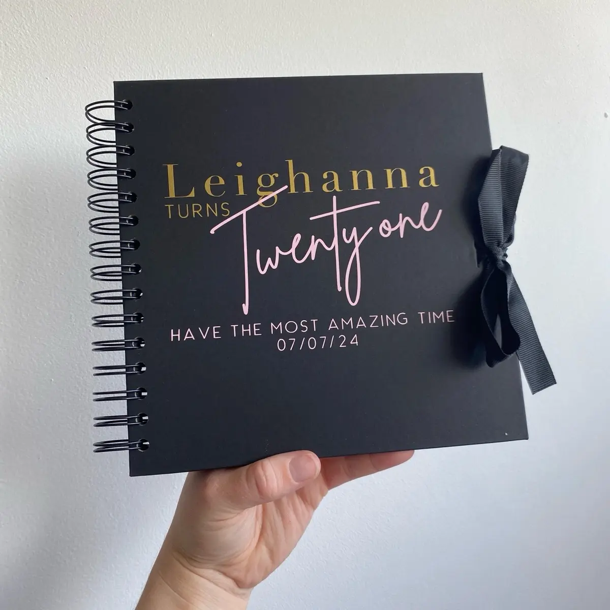 Personalised 21st birthday 8x8 guestbook, photo album, memory book, birthday gift, message book, guestbook, Polaroid photo album