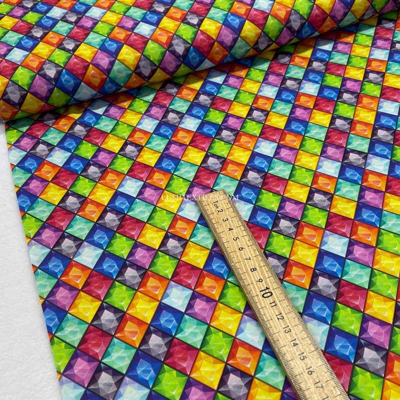 Diamond Jewels Multicoloured Craft Cotton Fabric 140cm 1