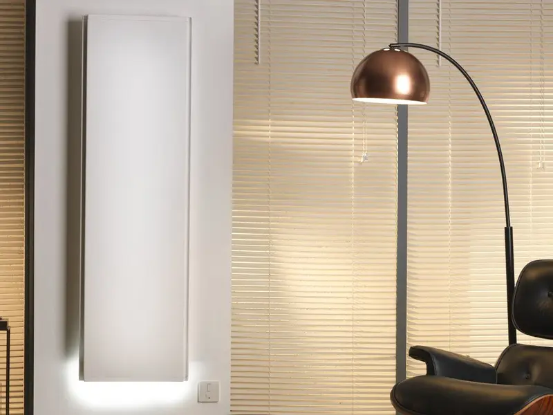 Radialight Icon Wifi Vertical Electric Panel Heater, Wall Mounted, 750W, White 4