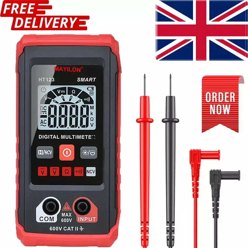 Professional Digital Multimeter Voltmeter Ohmmeter Ammeter Multi Tester Meter UK 0