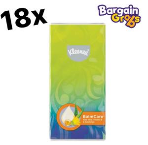 18 x Kleenex Balsam Pocket Pack Tissues 9S – Gentle, Soothing Care On-the-Go Napkin
