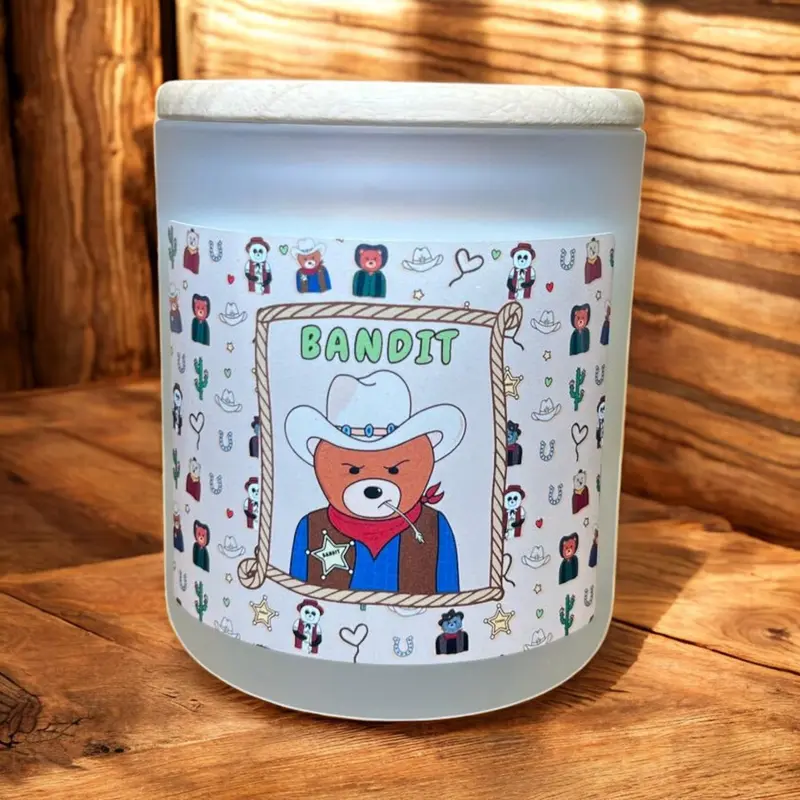 "Bandit" Exclusive Candles by Bear Burners Scented Soy wax Candle Vegan Cruelty Free 1