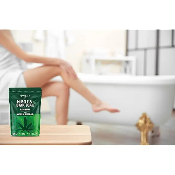 Get ready to relax and recharge with this luxurious Muscle & Bath Soak infused with the power of hemp oil! Say goodbye to stress and hello to ultimate relaxation. #selfcare #hempoil #bathsoak 3