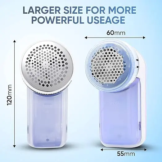 Larger Sized Electric Lint Bobble Remover and Fabric Shaver GC20010 with Free Extra Blade and More Powerful, Multi-Use De Fluffer and De Bobbler Machine for Clothes and More 5