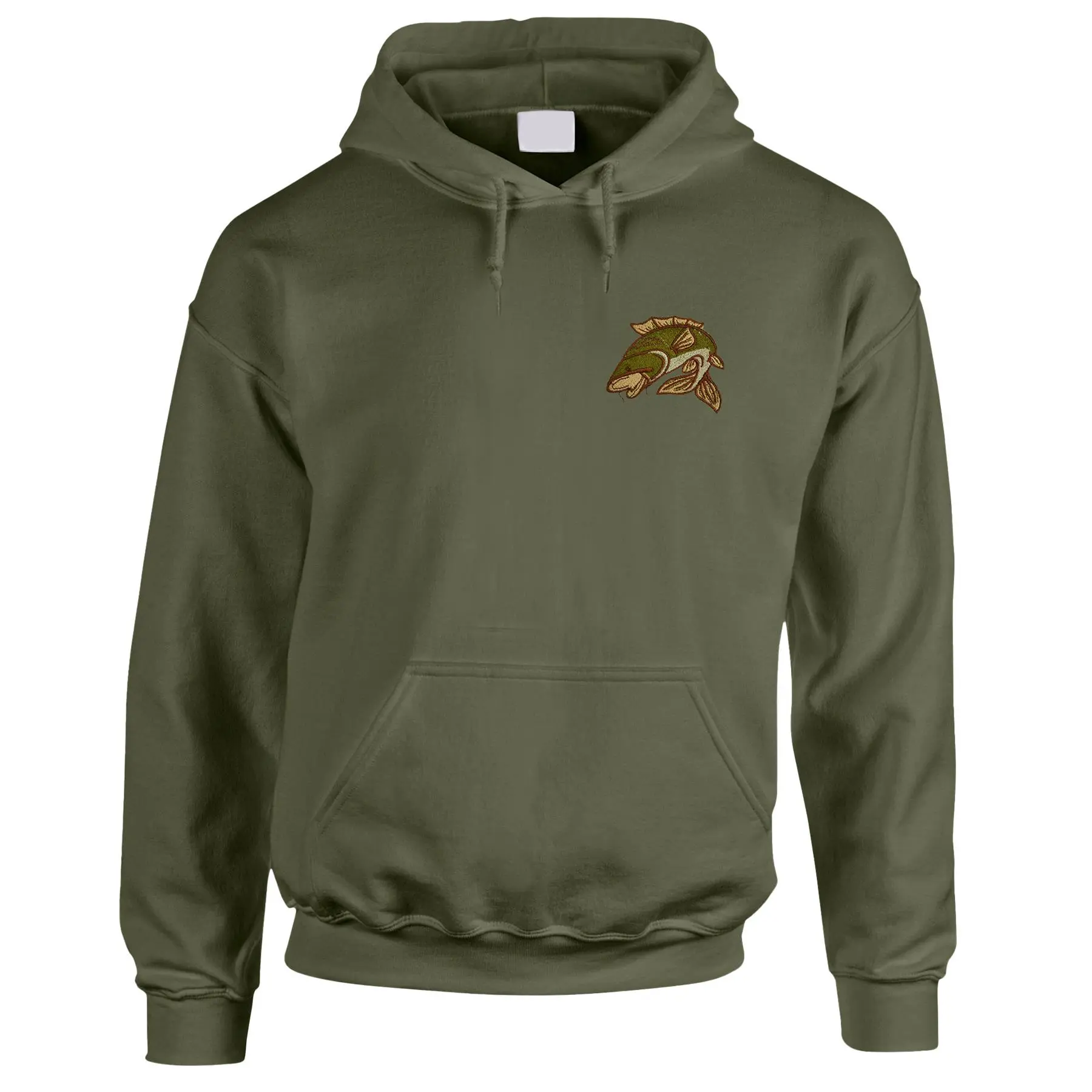 Carp Embroidered Fishing Hoodie – Perfect Gift for Fishermen! Menswear