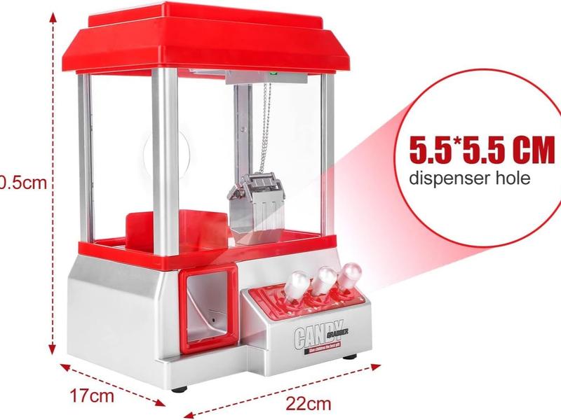 Arcade Candy Grabber Machine Toy Claw Game for Kids - Red 1