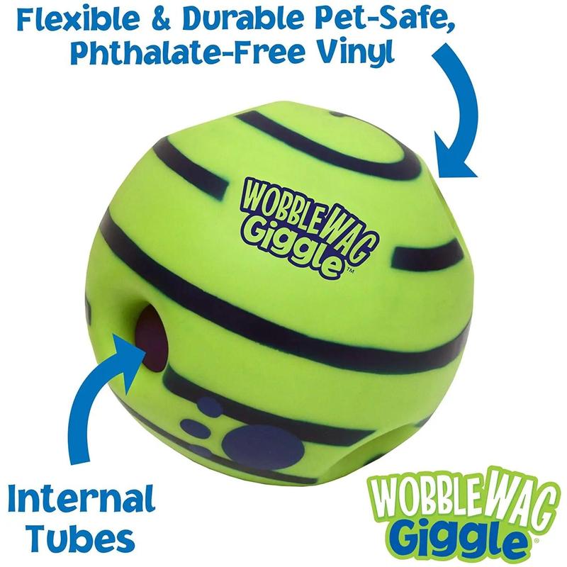 Wobble Wag Giggle Glow Ball for Dog Toys - Pet-Safe, No Batteries Needed, Glow in The Dark, Available in Small and Medium Sizes 4