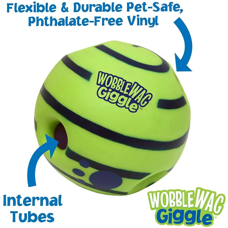 Wobble Wag Giggle Glow Ball for Dog Toys - Pet-Safe, No Batteries Needed, Glow in The Dark, Available in Small and Medium Sizes 4