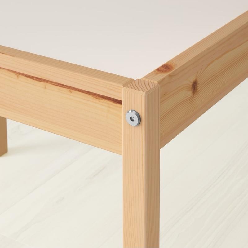 LÄTT Children's Study/Play Breakfast Table with 2 Chairs, White/Pine - Perfect for Kids' Meals and Playtime 3