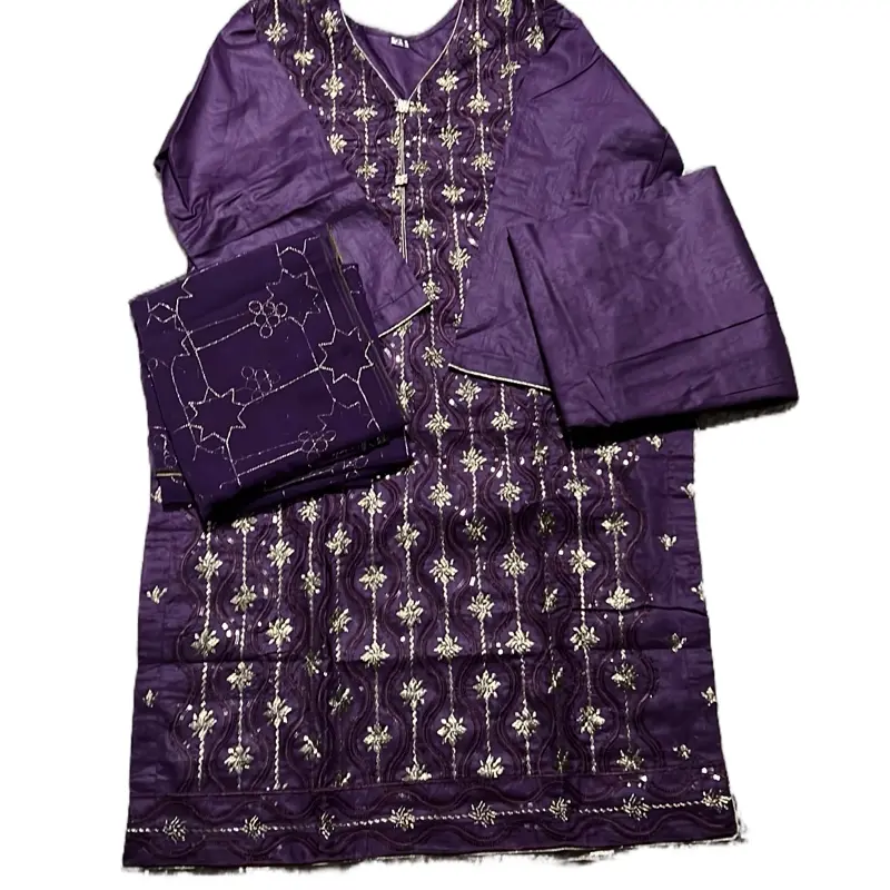 3pc embroidered suit with embroidered dupatta size medium 21”