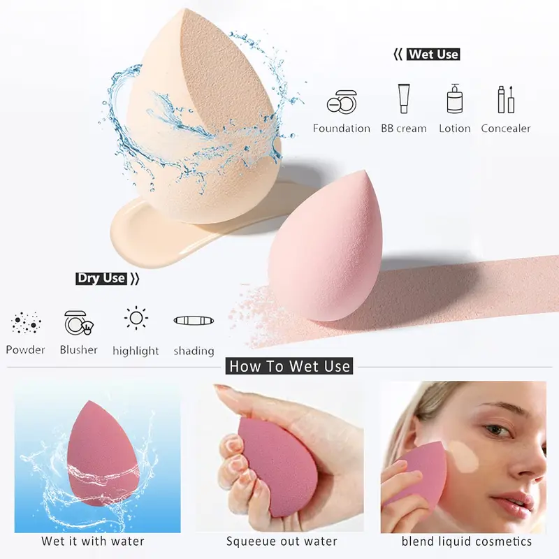 12pcs Powder Puffs and Makeup Sponge Set 5