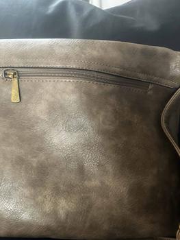 Product Review of [HOE] Soft Flapover Satchel Style Grab Bag with Goldtone Hardware - Cross Body Strap fashion affordable bags from J**6 2