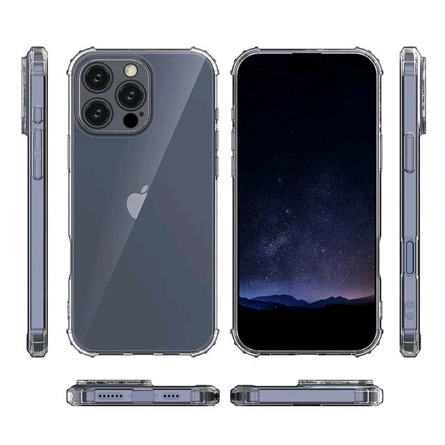 Shockproof Transparent Full Cover Phone Case (1 Count), Decorative Phone Protector Cover, Phone Accessory Compatible With iPhone 15 , 15 pro and 15 pro max Accessories Protection Silicon Silicone Durable Protective Cellphone Casing Smartphone 6