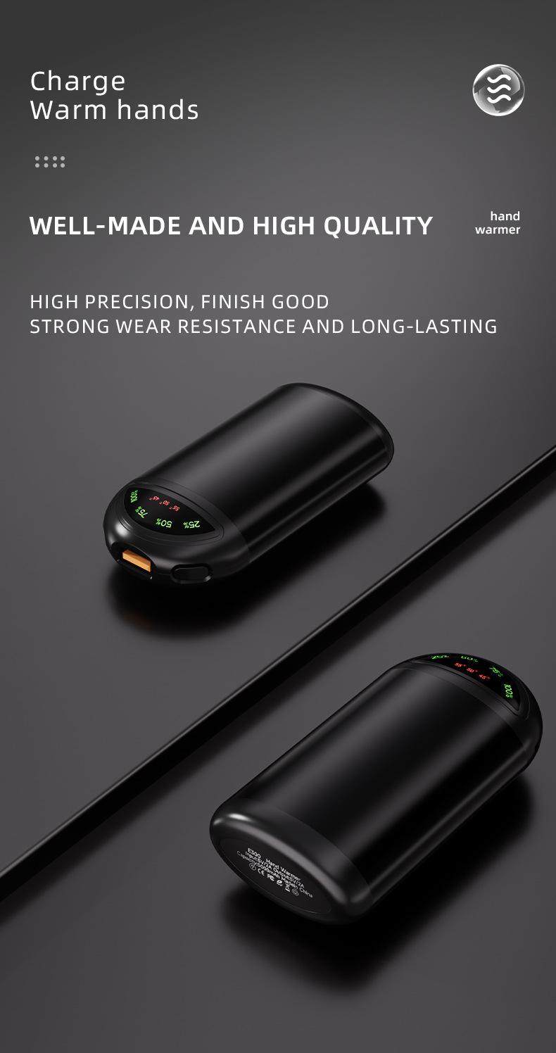 Product Introduction of New USB warm hand treasure charging treasure mini convenient portable flashlight self-heating warm baby 11