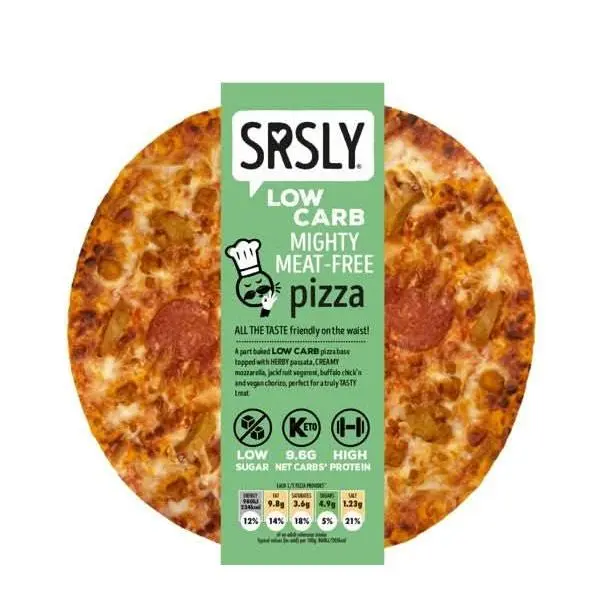 Keto & Low Carb Vegetarian Meat Feast Pizza by SRSLY