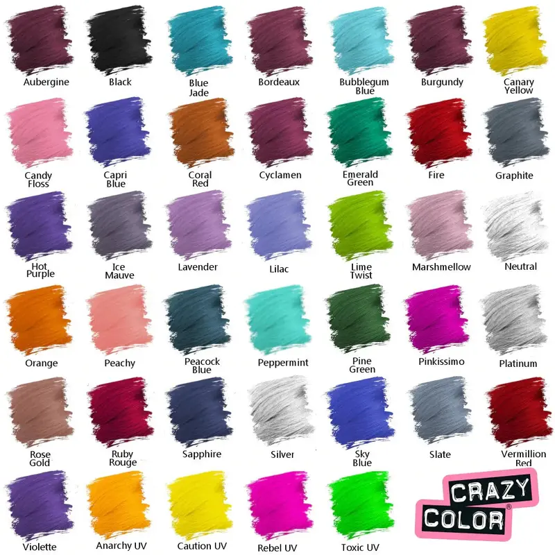 Crazy Color Semi Permanent Hair Color Cream Hair Dye Haircare 2