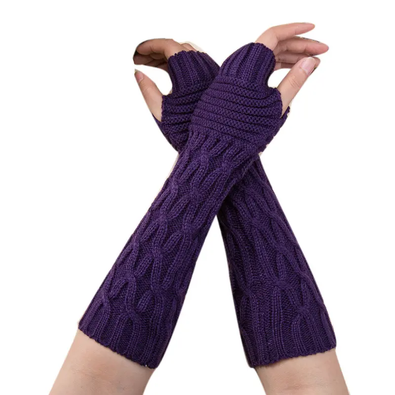 Fashion Fingerless Knitted Gloves for Women and Men - Mitten Warmer Arm and Finger Cover for Winter leather  fingerless fingerless  gloves hand  gloves 0