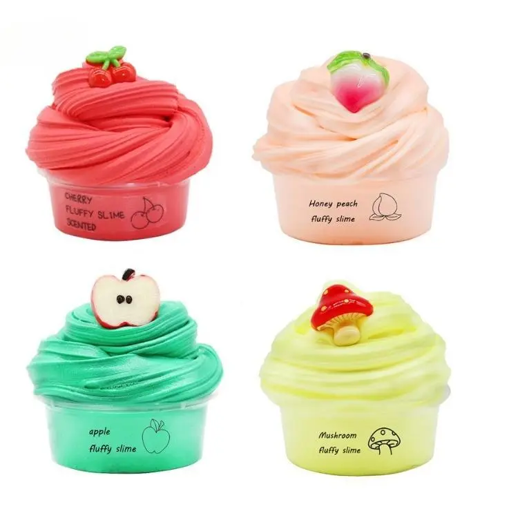 Fruit Cherry Slime Plaster Lamian Noodles Mud Cotton Mud Slime Punch Mud 60ml Children's toys, stress relievers, children's gifts, Christmas gifts