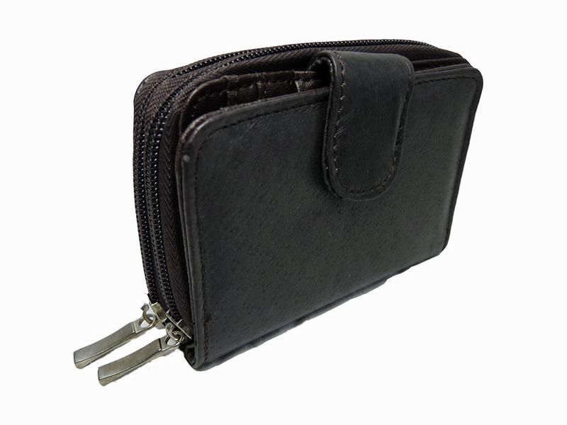 Ladies Leather Purse RFID BLOCKING - 6 Credit Card Spaces Zip Closure QL330K 3