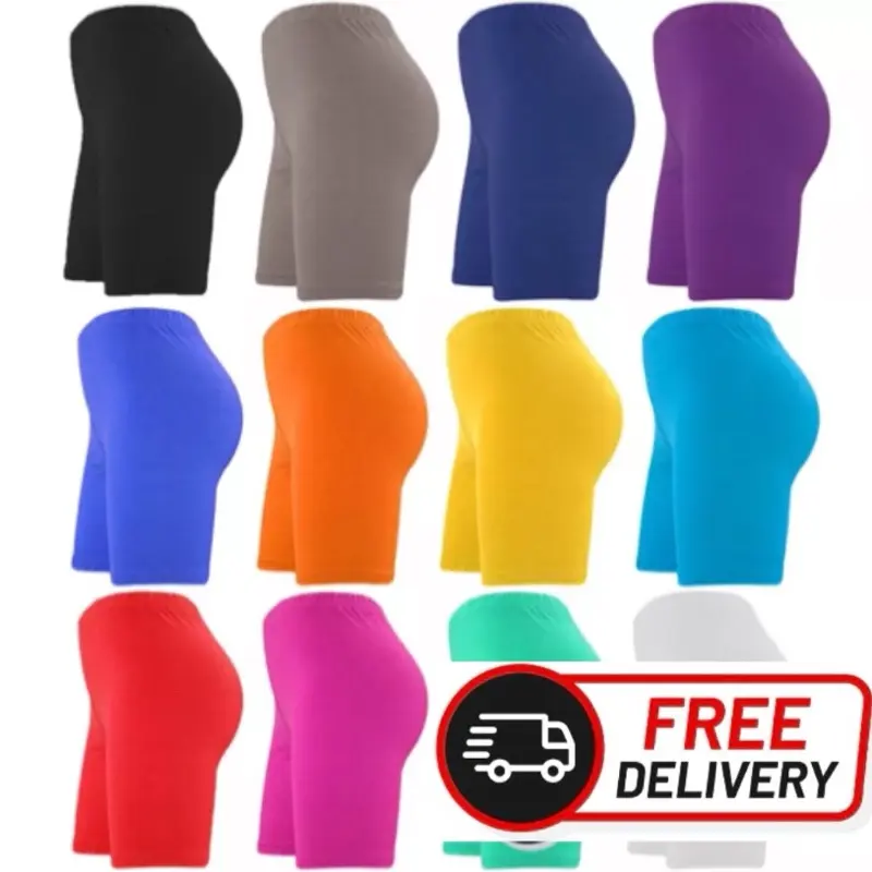 Womens Cycling Shorts Ladies Dancing Cotton Stretchy Shorts UK S-XXL