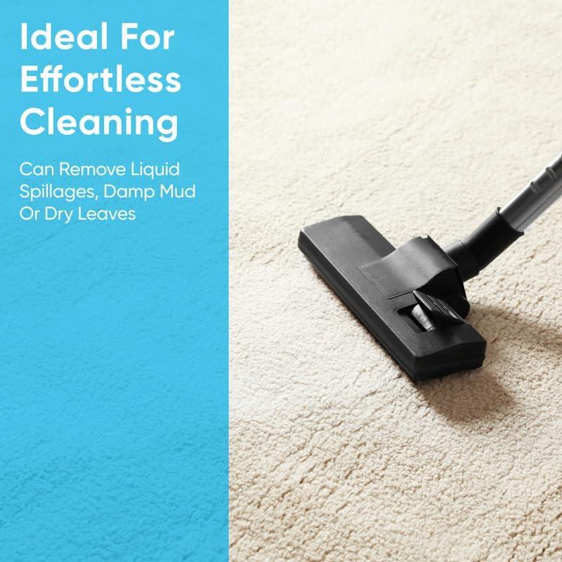 1500W Wet and Dry Vacuum Carpet Cleaner 30 Litre Stainless Steel 4 Castor Wheels 3