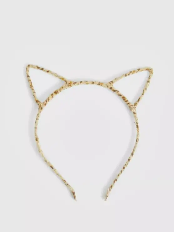 boohoo Halloween Faux Fur Leopard Cat Ears 1