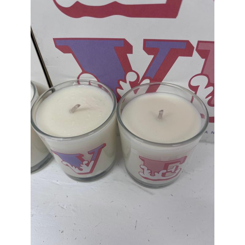 Moonpig LOVE set of 4 pure Soy scented candles Decor Gift Cozy Fragrance 7