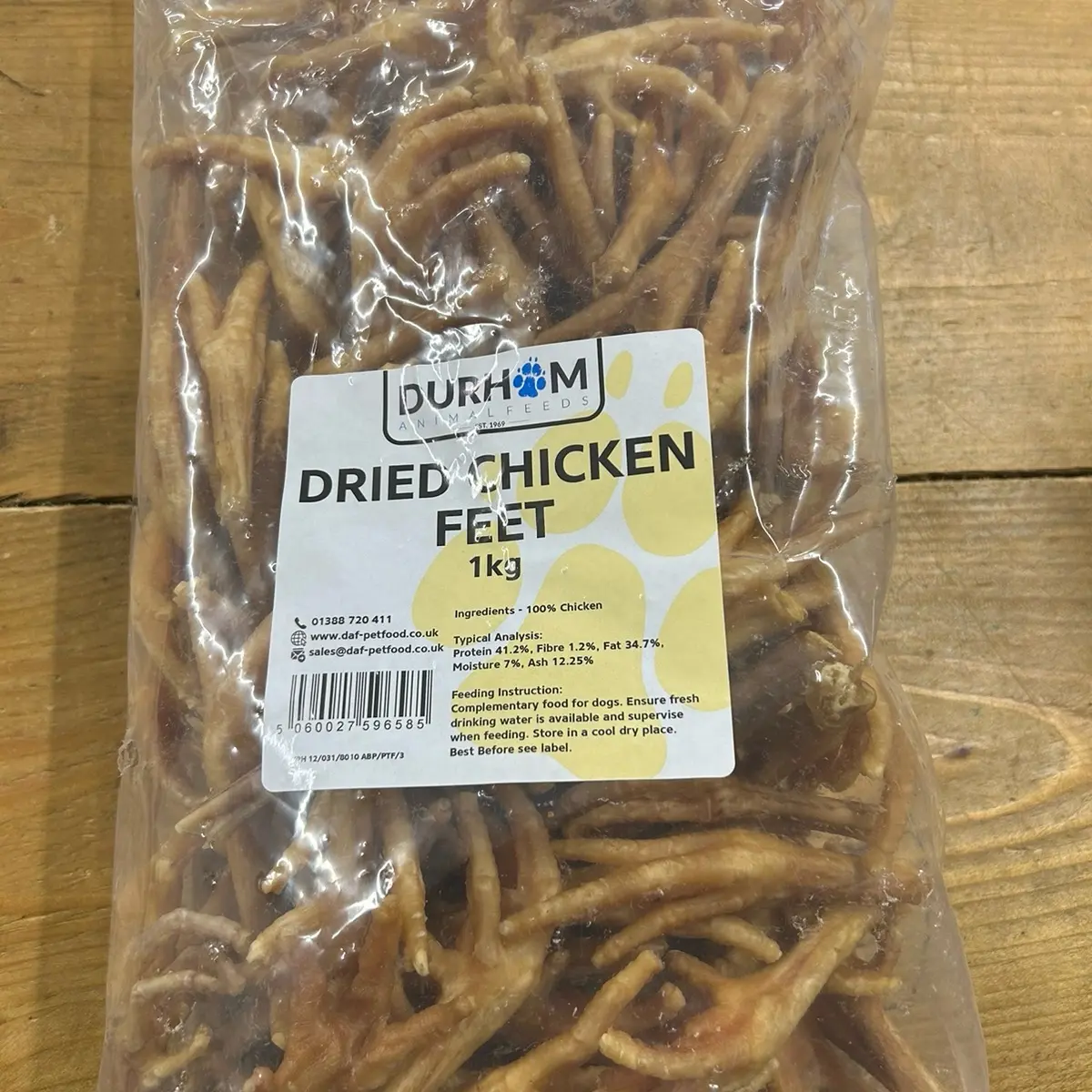 1kg Chicken Feet for Dogs - Natural and Healthy Treats