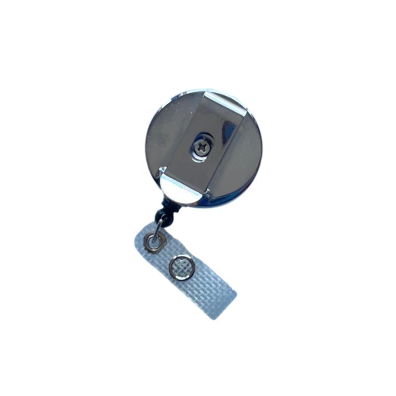 Pack of 5 Black and Silver Key Reels with Badge Holder 0