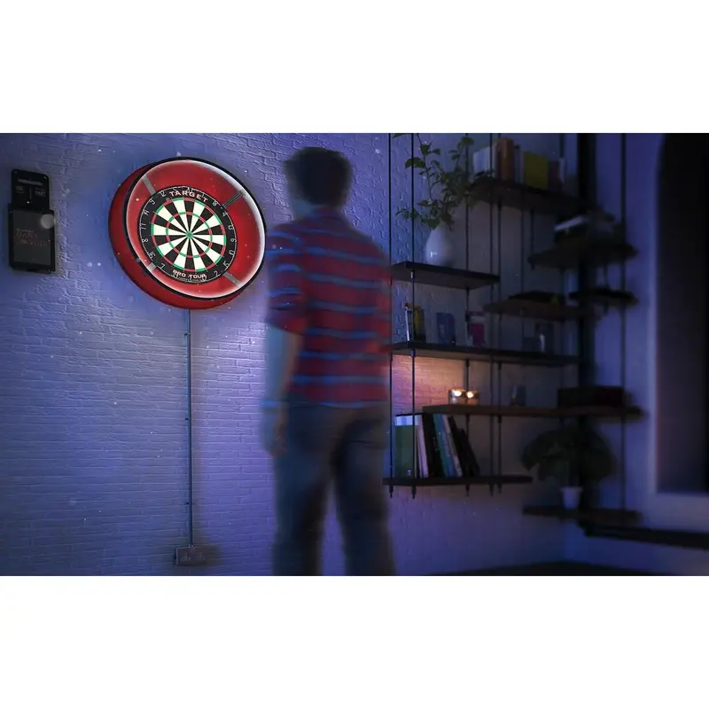 Dartboard Lighting System, Black Frame |   White LED Dart Board Surround Ring Light |   Available with Pro Tour Dartboards Surround & Championship Dartboard, or Oche Dart Mat 5