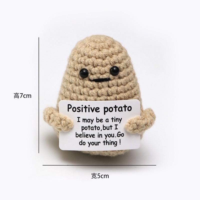 Knitted Positive Ornaments, Emotional Support Gift, Handmade Creative Crochet Dolls, Funny Mini Home, Room Decorations, Gifts for Holiday, Birthdays, Encouragement to Friends and Family, Home Parties! Ideal for Student Exams Graduation. 2