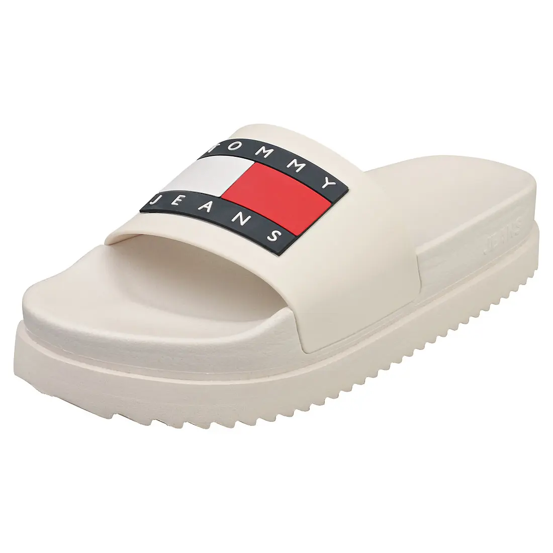 Tommy Jeans Elevated Flatform Womens Slide Sandals in Ecru - MPN: EN0EN02451-YBL