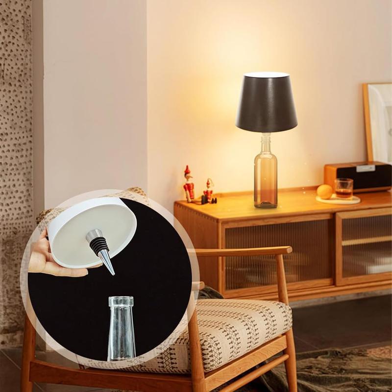 Wireless LED Bottle Lamp – Cordless Touch Control Table Light, Rechargeable USB Mood Lamp for Home, Bar, Restaurant & Outdoor Dining 5