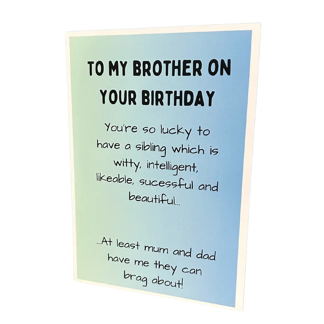 Comical Funny Brother Card (8)