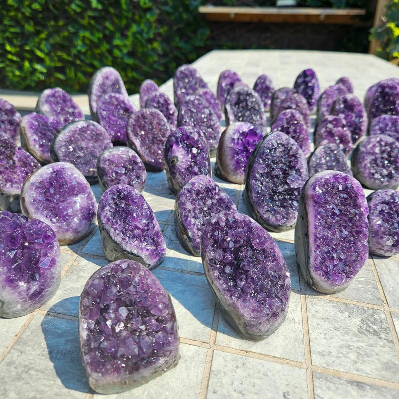 Purple Amethyst from Uruguay high grade Amethyst Cutbase self standing gift raw crystal amethyst 7