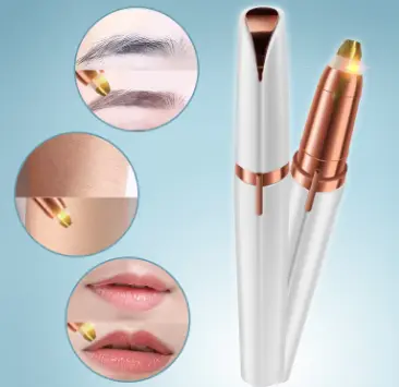 Electric Eyebrow Trimming Tool For Beginners Automatic Electric Eyebrow Trimmer Nose Hair Shaving Brush Scraper 1pc Daily Mild Stainless Stainless Steel 3